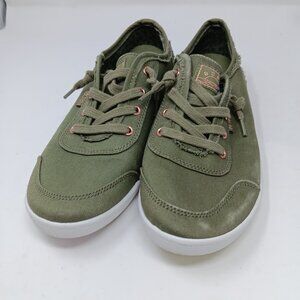 relist Skechers Bobs B Cute women's sneakers, olive green, with memory foam sz 7